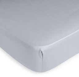 Pinzon by Amazon Egyptian Cotton Sateen, Light Gray, Single Fitted Sheet