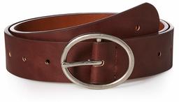 Amazon Essentials Fully Adjustable Casual Belt With Rounded Buckle, Brown, US L (EU L-XL)