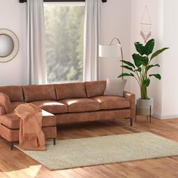 Amazon Basics Modern Plush Standard-Pile Shag Area Rug - 6x9 (5'11" x 8'10"), Ivory