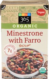 365 Everyday Value, Organic Minestrone with Farro Soup, 17 Ounce