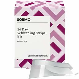 Amazon Brand - Solimo 14 Day Teeth Whitening Strips Kit, 28 Count: 14 Treatments