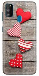 Amazon Brand - Solimo Designer Heart Design 3D Printed Hard Back Case Mobile Cover for Samsung Galaxy M21 / M30s