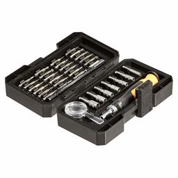 AmazonBasics Precision Ratcheting Driver and Bits Set, 34-Piece (Renewed)