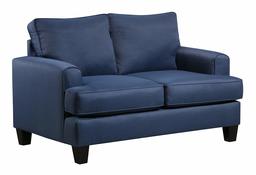 Amazon Brand – Stone & Beam Elizabeth Contemporary Loveseat Sofa, 65"W, Blue