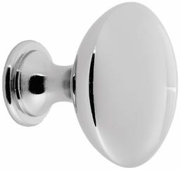AmazonBasics Round Cabinet Knob, 1.57" Diameter, Polished Chrome, 25-Pack