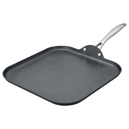 Stone & Beam - 11" Square Hard Anodised Aluminium Non Stick Grill Pan