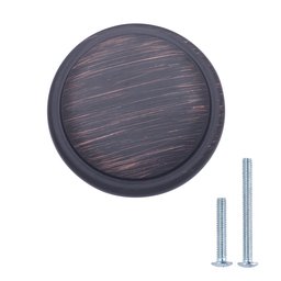 AmazonBasics Button Mushroom Cabinet Knob, 2.9 cm Diameter, Oiled Bronze, Pack of 25