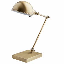 Stone & Beam Modern Vintage Adjustable Task Lamp, 17"H, Antique Brass