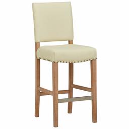 Amazon Brand – Stone & Beam Leon Modern Farmhouse Kitchen Counter Bar stool, 42"H, Ivory