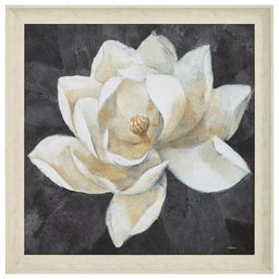 Amazon Brand – Stone & Beam Modern Magnolia Print, White Frame, 40" x 40"