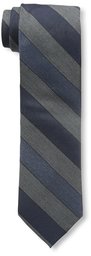 Franklin Tailored Men's Wide Stripe Tie, Charcoal