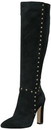 Amazon Brand - The Fix Women's Kelly Knee-High Studded Boot, Black, 9.5 B US