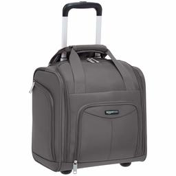 AmazonBasics Underseat Carry-On Rolling Travel Luggage Bag, 14-Inches - Grey
