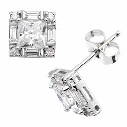 [Find] Amazon Collection Platinum Plated Sterling Silver Clear Princess kattokyu-bikkuzirukoniasutaddopiasu Binaural Headset for Stud Earrings jee00087 _ 120cl00qd00