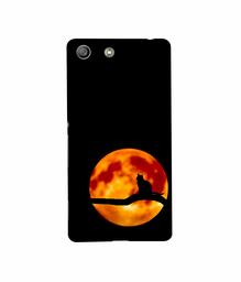 Amazon Brand - Solimo Designer Dark Black Cat 3D Printed Hard Back Case Mobile Cover for Sony Xperia M5 Dual