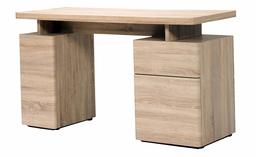 Amazon Brand - Movian Sava 2-Door 1-Drawer Writing Desk, 140 x 55 x 76cm, Light Brown Oak-Effect