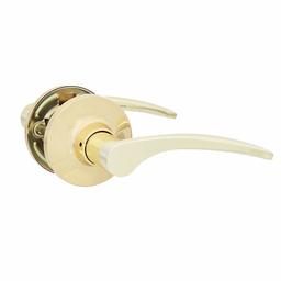 AmazonBasics Passage Door Lever, Curve, Polished Brass