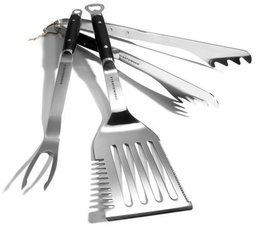 Strathwood Forged Stainless Steel and Bakelite 3-Piece BBQ Tool Set