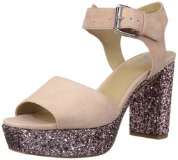 Amazon Brand - The Fix Women's Farah Single Buckle Platform Dress Sandal, Petal Blush, 9 B US