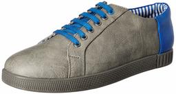 Amazon Brand - House & Shields Men's M.Grey/Blue PU Sneakers-8 UK (42 EU) (9 US) (AZ-HS-002)