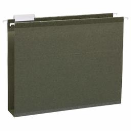 AmazonBasics Hanging File - Box Bottom - Heavy Duty, 2" Expansion, Green, Letter, 25 per Box