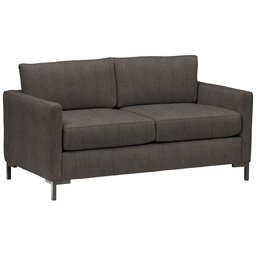 Amazon Brand – Rivet Edgewest Low Back Modern Loveseat, 65"W, Slate Brown