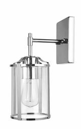 Amazon Brand – Rivet Modern Wall Sconce Light, 14.36"H, Chrome