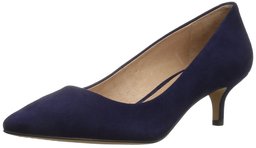 206 Collective Amazon Brand Women's Queen Anne Kitten Heel Dress Pump, Navy, 5 B US