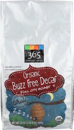 365 EVERYDAY VALUE Organic Decaf Buzz Free Whole Bean Coffee, 24 OZ