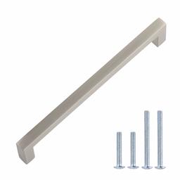 AmazonBasics - AB3702-SN-10 Satin Nickel Handles 5.5" Long (Hole Center 5")
