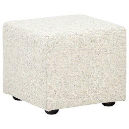 Amazon Brand – Rivet Modern Upholstered Cube Ottoman Pouf, 20"W, Sprinkles White