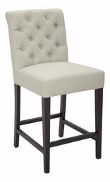 Amazon Brand – Stone & Beam Carson Woven Tufted Counter Height Kitchen Stool, 41"H, Chalk