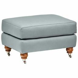 Amazon Brand – Stone & Beam Brandeberry Farmhouse Charles of London Ottoman, 31"W, Light Blue