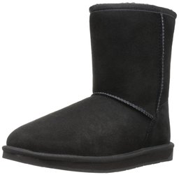 206 Collective Women's Balcom Short Back-Zip Shearling Boot Boot, Black, 11.5 B US