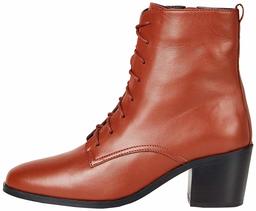 Amazon Brand - find. Block Heel Lace Up Leather Ankle Boots, Brown Picante), US 8.5