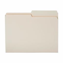 AmazonBasics File Folder - Basic, 1/2 Tab, Manila, Letter, 100 per Box