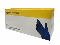 AmazonCommercial Powder Free Disposable Nitrile Gloves, 9 mil, Royal Blue, Micro Diamond Textured,285mm, Size S, 50 per Pack