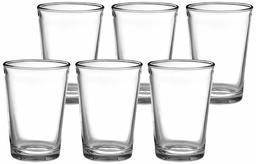 Amazon Brand - Solimo Iris Juice Glass Set, 190ml, Set of 6, Transparent