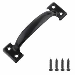AmazonBasics Utility Handle 6.5" Length (5.5" Hole Center), Black, 2-Pack