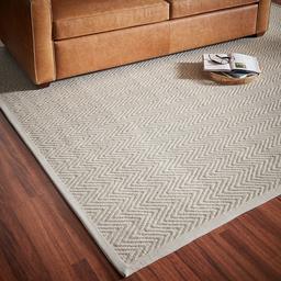 Amazon Brand – Rivet Elevated Chevron Patterned Area Rug, 8 x 10 Foot, Grey