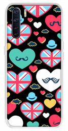 Amazon Brand - Solimo Designer Multicolor Cute Love Black Design Printed Soft Back Case Mobile Cover for Oppo F15