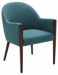 Amazon Brand – Rivet Contemporary Curved-Back Dining Chair, 35"H, Aqua
