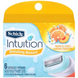 Schick Intuition Revitalizing Moisture Razor Blade Refills for Women, 6 Count