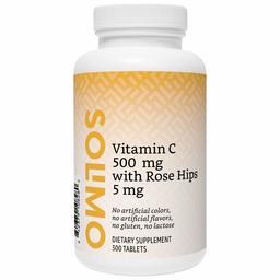 Amazon Brand - Solimo Vitamin C 500 mg with Rose Hips 5 mg, 300 Tablets, Value Size - Ten Month Supply (Packaging may vary)