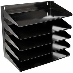 AmazonBasics 5 Tier Metal Office Document Organizer Tray, 15" x 9" x 13"