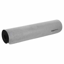 AmazonBasics TPE & Suede Yoga Mat, Black,1/4"