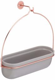 AmazonBasics Hanging Planter, Oval - Grey/Copper
