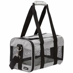 AmazonBasics Soft-Sided Pet Travel Carrier - Grey, Small