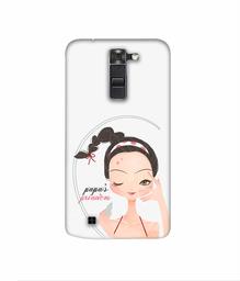 Amazon Brand - Solimo Designer Papa's Princess 3D Printed Hard Back Case Mobile Cover for LG K7