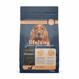 Amazon Brand Lifelong Complete Food for Medium-Sized Dogs and Large Breeds, with Cereal-Free Formula, beige